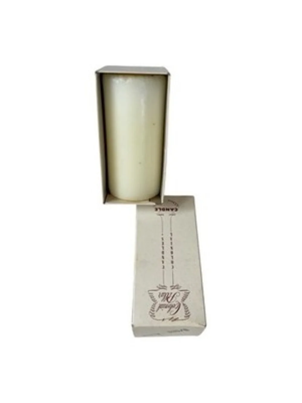 Vintage Colonial Candle Co of Cape Cod White Pillar Candle NIB Hyannis Mass